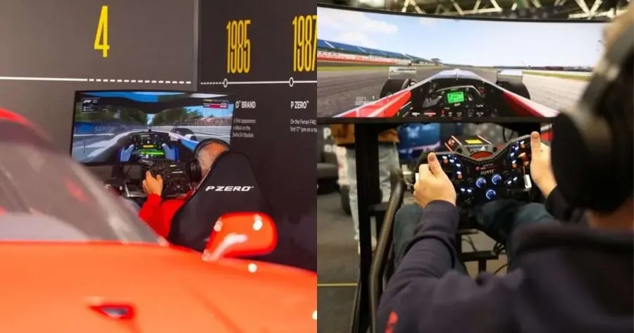 Beginner racer practicing on track with proper racing line